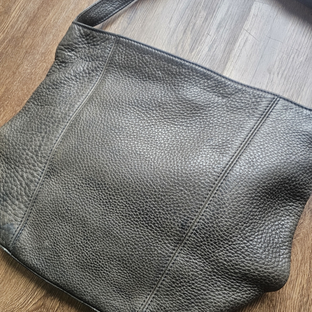 COACH Vintage Sonoma Natural Grain Leather Black Large Bucket Bag 4927 Has dama - Picture 3 of 11